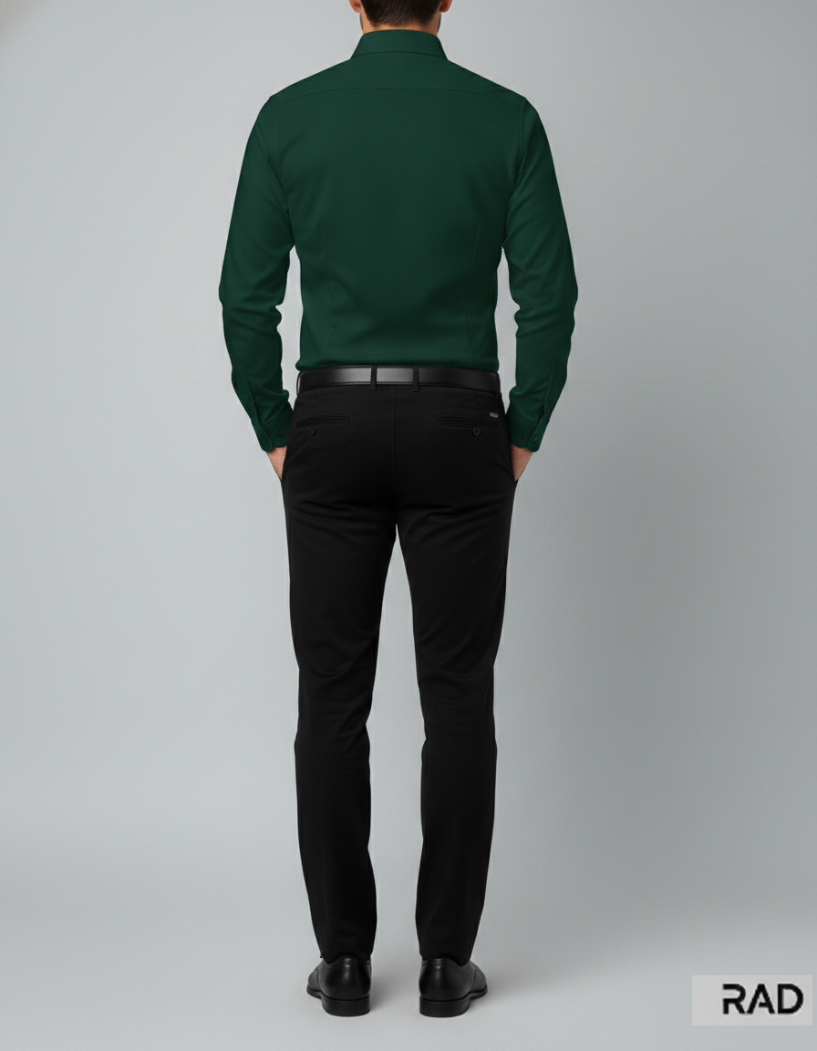 Men’s Classic Cotton Casual Shirt - Bottle Green