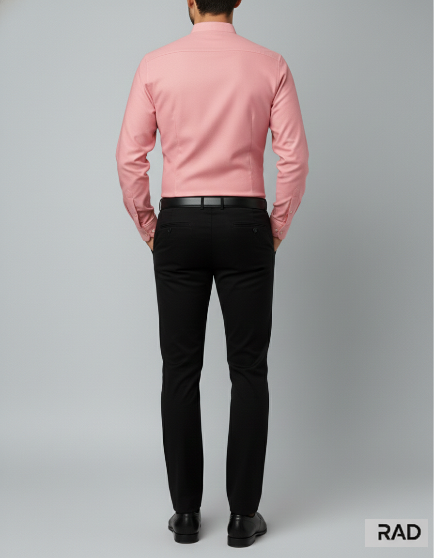 Men’s Classic Cotton Casual Shirt - Rose Pink
